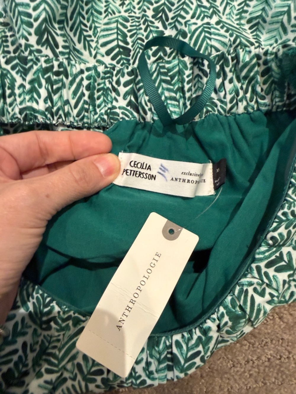 Anthropologie Cecilia Pettersson Palm Swing Tube Top size XS NWT - Picture 6 of 8